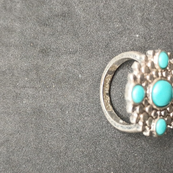 Lucky Brand size 7 faux turquoise ring - Picture 3 of 3